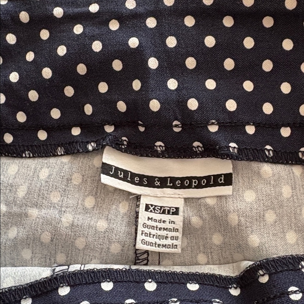 JULES & LEOPOLD Navy Polka Dot Pants - Picture 6 of 15